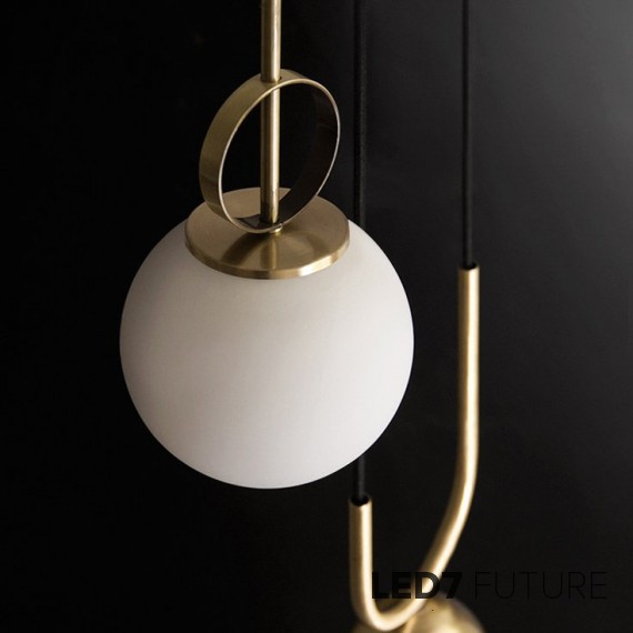 Cradle Brass Art Deco  - Pulley Pendant Light